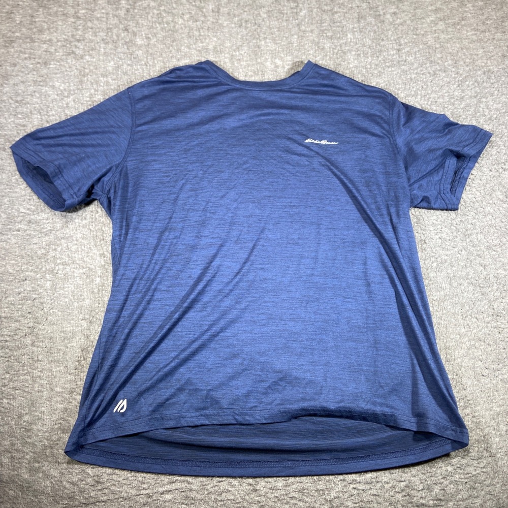 Eddie Bauer Motion FreeDry T-Shirt Mens XL Blue Short Sleeve Activewear